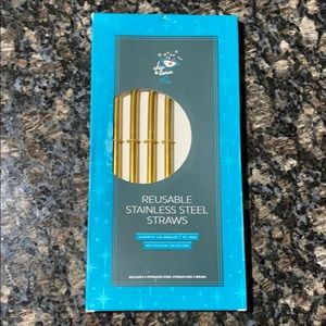 CHIC & TONIC REUSABLE STAINLESS STEEL GOLD STRAWS